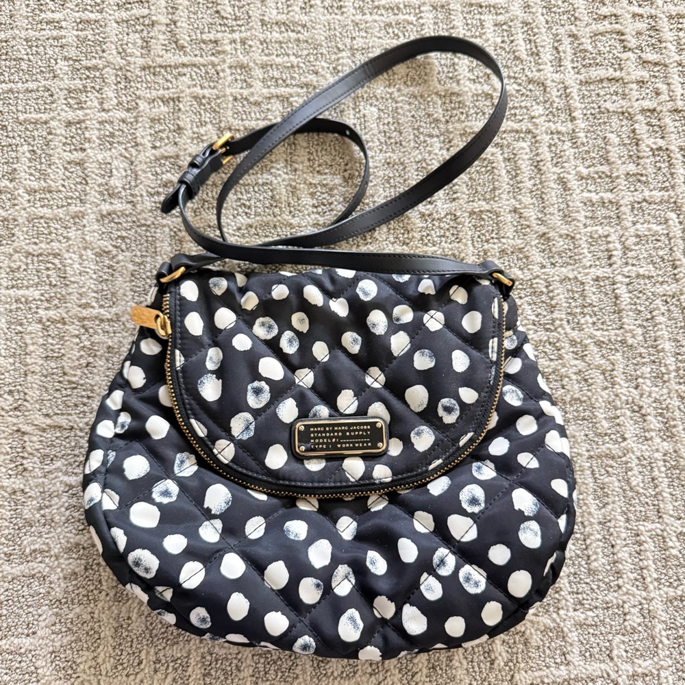 Marc Jacobs Purse Black and White Polka Dot Crossbody Bag